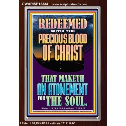 REDEEMED WITH THE PRECIOUS BLOOD OF CHRIST  Custom Wall Décor  GWARISE12334  "25x33"