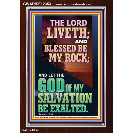 BLESSED BE MY ROCK GOD OF MY SALVATION  Bible Verse for Home Portrait  GWARISE12353  