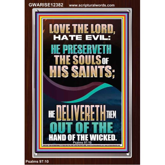 DELIVERED OUT OF THE HAND OF THE WICKED  Bible Verses Portrait Art  GWARISE12382  