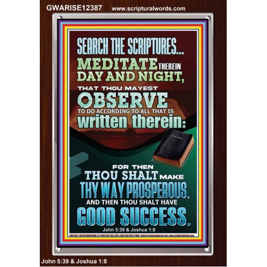 SEARCH THE SCRIPTURES MEDITATE THEREIN DAY AND NIGHT  Bible Verse Wall Art  GWARISE12387  