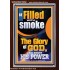 BE FILLED WITH SMOKE THE GLORY OF GOD AND FROM HIS POWER  Church Picture  GWARISE12658  "25x33"