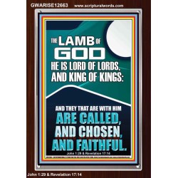 THE LAMB OF GOD LORD OF LORDS KING OF KINGS  Unique Power Bible Portrait  GWARISE12663  "25x33"
