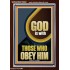 GOD IS WITH THOSE WHO OBEY HIM  Unique Scriptural Portrait  GWARISE12680  "25x33"