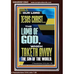 LAMB OF GOD WHICH TAKETH AWAY THE SIN OF THE WORLD  Ultimate Inspirational Wall Art Portrait  GWARISE12943  "25x33"