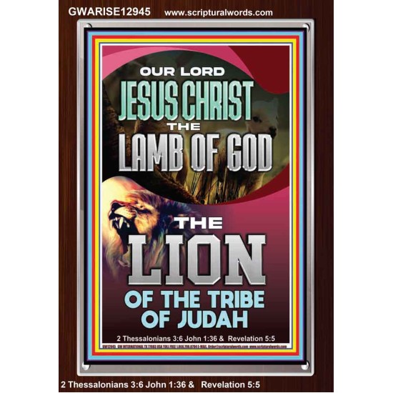 LAMB OF GOD THE LION OF THE TRIBE OF JUDA  Unique Power Bible Portrait  GWARISE12945  
