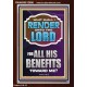 WHAT SHALL I RENDER UNTO THE LORD FOR ALL HIS BENEFITS  Bible Verse Art Prints  GWARISE12996  