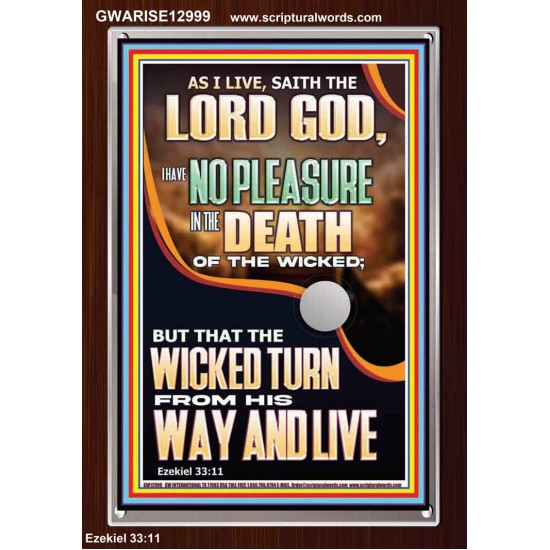 I HAVE NO PLEASURE IN THE DEATH OF THE WICKED  Bible Verses Art Prints  GWARISE12999  