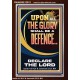 THE GLORY OF GOD SHALL BE THY DEFENCE  Bible Verse Portrait  GWARISE13013  