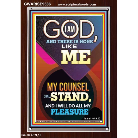 MY COUNSEL SHALL STAND  Ultimate Inspirational Wall Art Portrait  GWARISE9386  