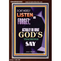 DO WHAT GOD'S TEACHINGS SAY  Children Room Portrait  GWARISE9393  "25x33"