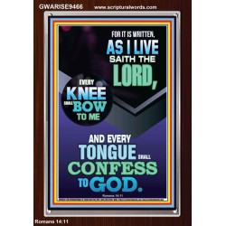 EVERY TONGUE WILL GIVE WORSHIP TO GOD  Unique Power Bible Portrait  GWARISE9466  "25x33"