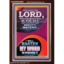 A WAY IN THE SEA AND PATH IN MIGHTY WATERS  Unique Power Bible Portrait  GWARISE9992  "25x33"