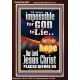IMPOSSIBLE FOR GOD TO LIE  Children Room Portrait  GWARISE9997  