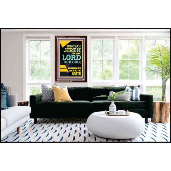 JEHOVAH JIREH HIS JUDGEMENT ARE IN ALL THE EARTH  Custom Wall Décor  GWARISE11840  