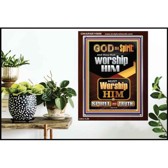 WORSHIP HIM IN SPIRIT AND TRUTH  Children Room Portrait  GWARISE10006  