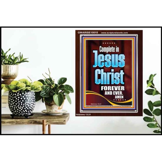 COMPLETE IN JESUS CHRIST FOREVER  Children Room Portrait  GWARISE10015  