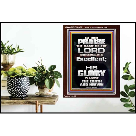 LET THEM PRAISE THE NAME OF THE LORD  Bathroom Wall Art Picture  GWARISE10052  