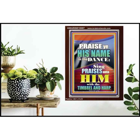 PRAISE HIM IN DANCE, TIMBREL AND HARP  Modern Art Picture  GWARISE10057  