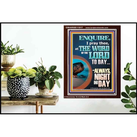 STUDY THE WORD OF THE LORD DAY AND NIGHT  Large Wall Accents & Wall Portrait  GWARISE11817  