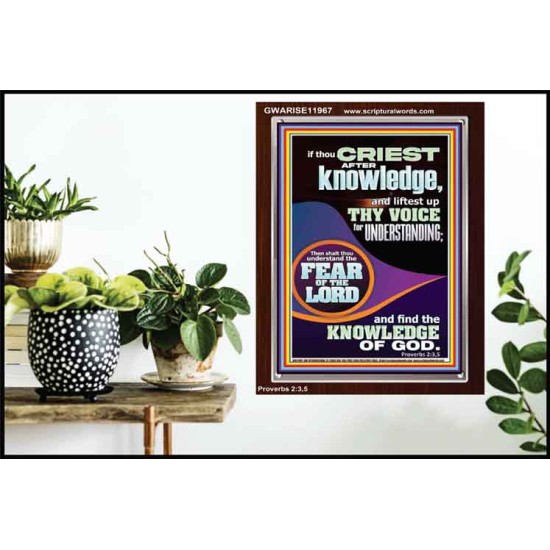 FIND THE KNOWLEDGE OF GOD  Bible Verse Art Prints  GWARISE11967  