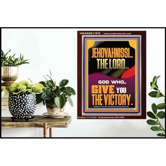 JEHOVAH NISSI THE LORD WHO GIVE YOU VICTORY  Bible Verses Art Prints  GWARISE11970  