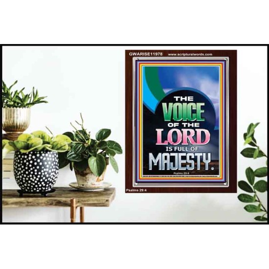 THE VOICE OF THE LORD IS FULL OF MAJESTY  Scriptural Décor Portrait  GWARISE11978  