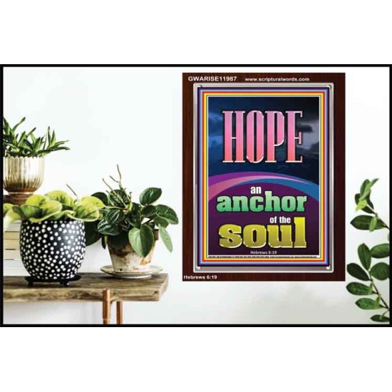 HOPE AN ANCHOR OF THE SOUL  Scripture Portrait Signs  GWARISE11987  