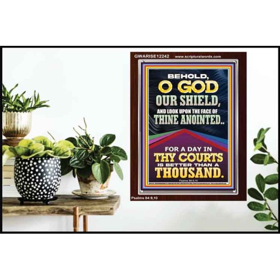 LOOK UPON THE FACE OF THINE ANOINTED O GOD  Contemporary Christian Wall Art  GWARISE12242  