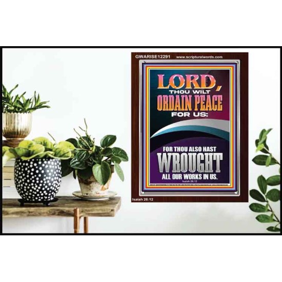 ORDAIN PEACE FOR US O LORD  Christian Wall Art  GWARISE12291  