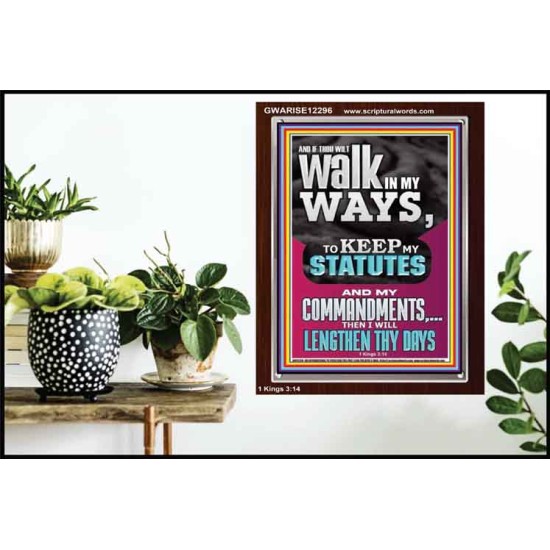 WALK IN MY WAYS AND KEEP MY COMMANDMENTS  Wall & Art Décor  GWARISE12296  