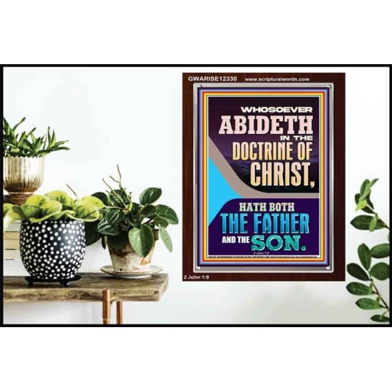 ABIDETH IN THE DOCTRINE OF CHRIST  Custom Christian Artwork Portrait  GWARISE12330  
