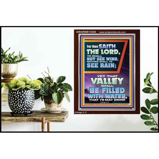 YOUR VALLEY SHALL BE FILLED WITH WATER  Custom Inspiration Bible Verse Portrait  GWARISE12343  