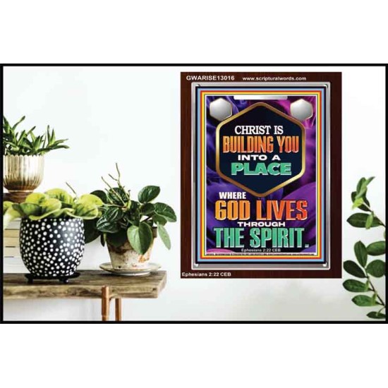 BE UNITED TOGETHER AS A LIVING PLACE OF GOD IN THE SPIRIT  Scripture Portrait Signs  GWARISE13016  