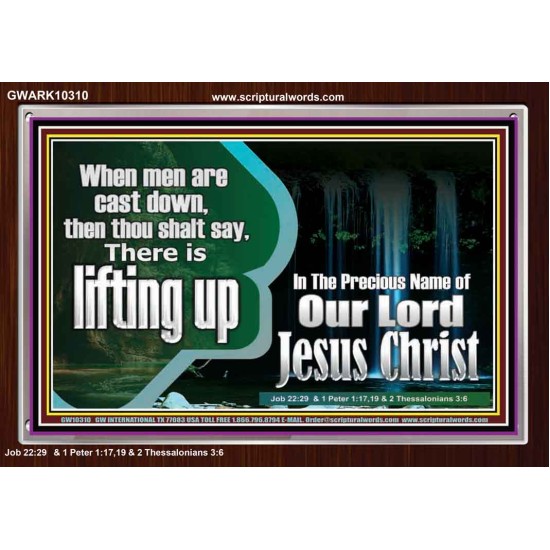 YOU ARE LIFTED UP IN CHRIST JESUS  Custom Christian Artwork Acrylic Frame  GWARK10310  