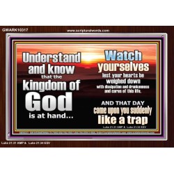 BEWARE OF THE CARE OF THIS LIFE  Unique Bible Verse Acrylic Frame  GWARK10317  "33X25"