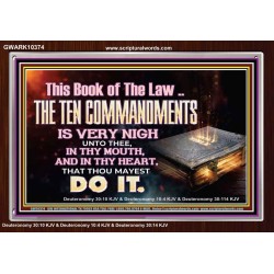 KEEP THE TEN COMMANDMENTS FERVENTLY  Ultimate Power Acrylic Frame  GWARK10374  "33X25"