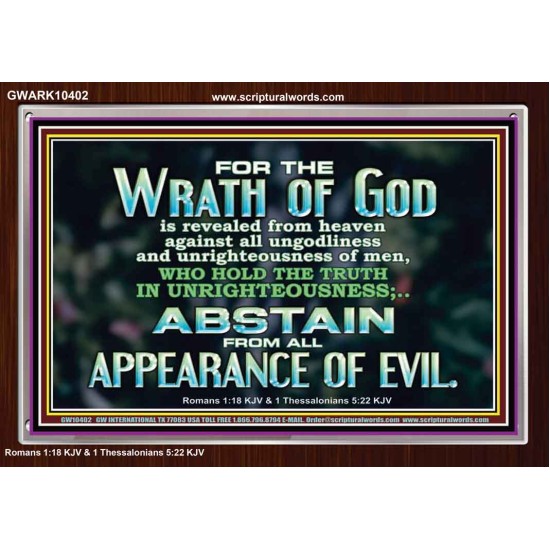 UNGODLINESS AND UNRIGHTEOUSNESS OUTLAW IN ETERNITY  Righteous Living Christian Acrylic Frame  GWARK10402  