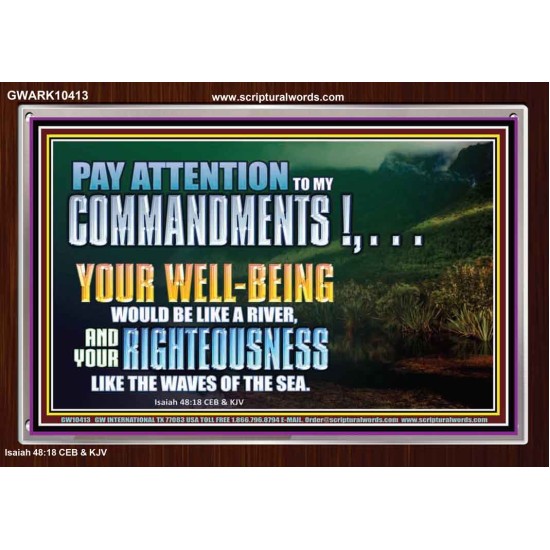 LET YOUR RIGHTEOUSNESS BE LIKE THE WAVES OF THE SEA  Church Acrylic Frame  GWARK10413  