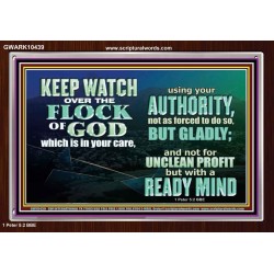 WATCH THE FLOCK OF GOD IN YOUR CARE  Scriptures Décor Wall Art  GWARK10439  "33X25"