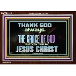 THANKING GOD ALWAYS OPENS GREATER DOOR  Scriptural Décor Acrylic Frame  GWARK10442  "33X25"