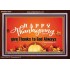 HAPPY THANKSGIVING GIVE THANKS TO GOD ALWAYS  Scripture Art Acrylic Frame  GWARK10476  "33X25"