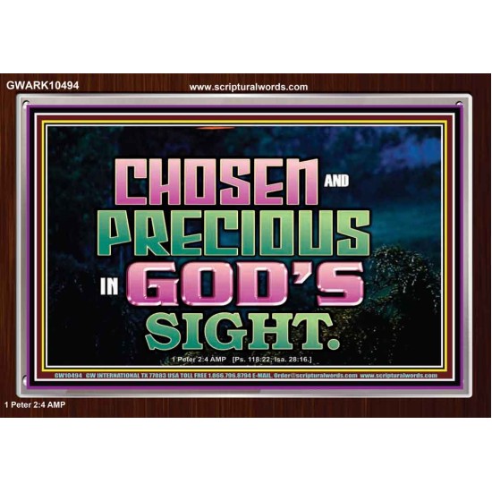 CHOSEN AND PRECIOUS IN THE SIGHT OF GOD  Modern Christian Wall Décor Acrylic Frame  GWARK10494  