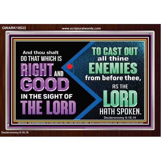 DO THAT WHICH IS RIGHT AND GOOD IN THE SIGHT OF THE LORD  Righteous Living Christian Acrylic Frame  GWARK10533  