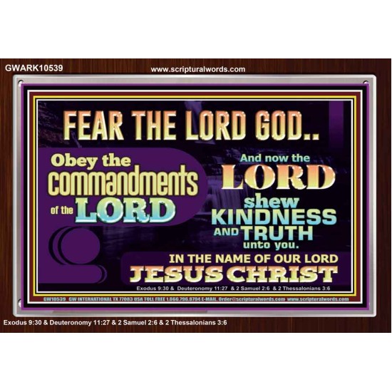 OBEY THE COMMANDMENT OF THE LORD  Contemporary Christian Wall Art Acrylic Frame  GWARK10539  