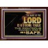 THE NAME OF THE LORD IS A STRONG TOWER  Contemporary Christian Wall Art  GWARK10542  "33X25"
