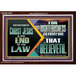 CHRIST JESUS OUR RIGHTEOUSNESS  Encouraging Bible Verse Acrylic Frame  GWARK10554  "33X25"