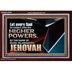 JEHOVAH ALMIGHTY THE GREATEST POWER  Contemporary Christian Wall Art Acrylic Frame  GWARK10568  "33X25"