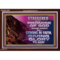 STAGGERED NOT AT THE PROMISE OF GOD  Custom Wall Art  GWARK10599  "33X25"