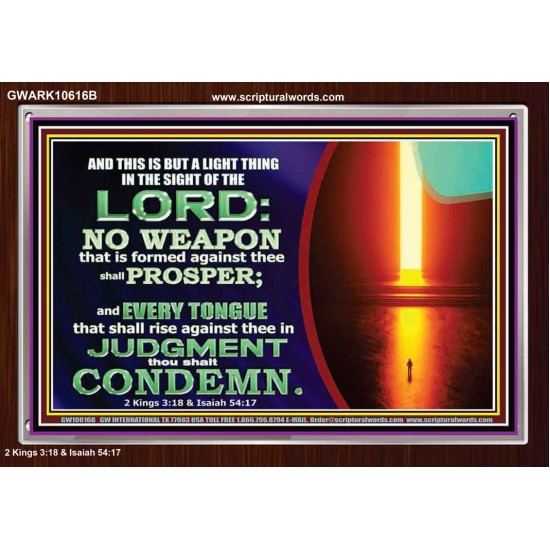 CONDEMN EVERY TONGUE THAT RISES AGAINST YOU IN JUDGEMENT  Custom Inspiration Scriptural Art Acrylic Frame  GWARK10616B  