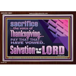 SACRIFICE THE VOICE OF THANKSGIVING AND FULFILL THY VOW  Children Room  GWARK10651  